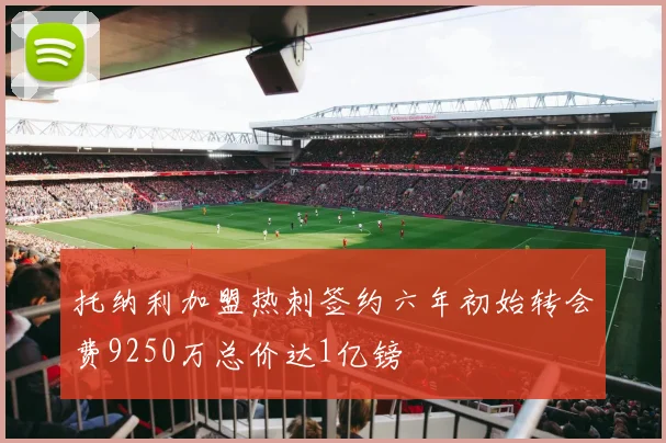 托纳利加盟热刺签约六年初始转会费9250万总价达1亿镑